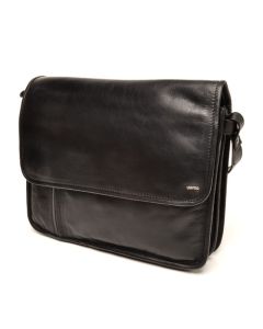 berba Soft - Kleine Überschlagtasche in schwarz-taupe